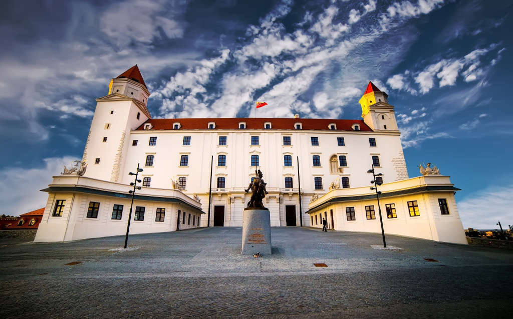 Bratislava Castle in sunset. Slovakia